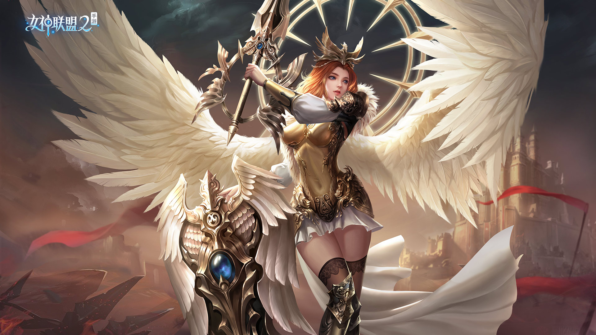 女神联盟2手游中在战场的胜利天使